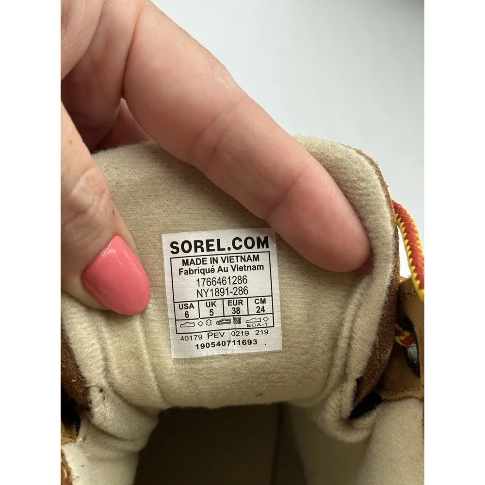 Sorel Cheyanne II Men Boot 6 Black Brown Leather Waterproof Snow Boot NY1891-286
